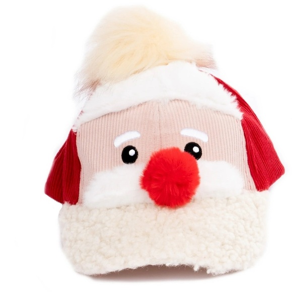 Holiday Time Sherpa Fleece Santa Party Baseball Cap Hat Unisex New No Tags - Picture 7 of 7